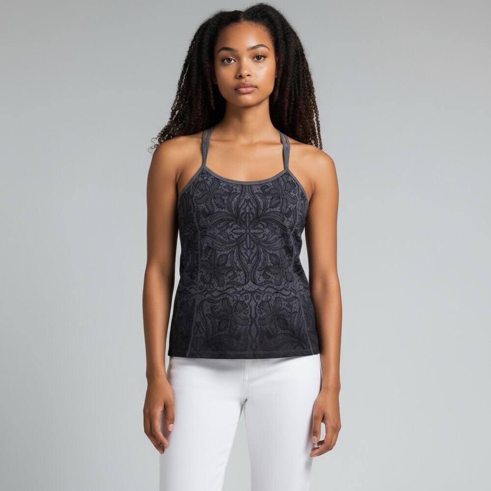 ATHLETA HARMONIOUS STRAPPY YOGA TANK CRISS CROSS TOP WOMEN SIZE SMALL